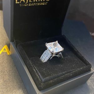 white Sapphire sterling silver plated